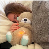 Portable Plush Baby Toy with Music, Sounds, Lights and Breathing Motion, Breathing Toy Teddy Bear with Lights | Gift for Kids | Size 30cm
