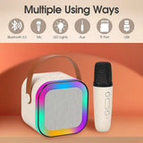 Mini Karaoke Machine for Kids Adults | Portable Bluetooth Karaoke Speaker with Mic for Kids Teens Adults, Ideal Gifts for Girls Boys Birthday Holiday Home Party